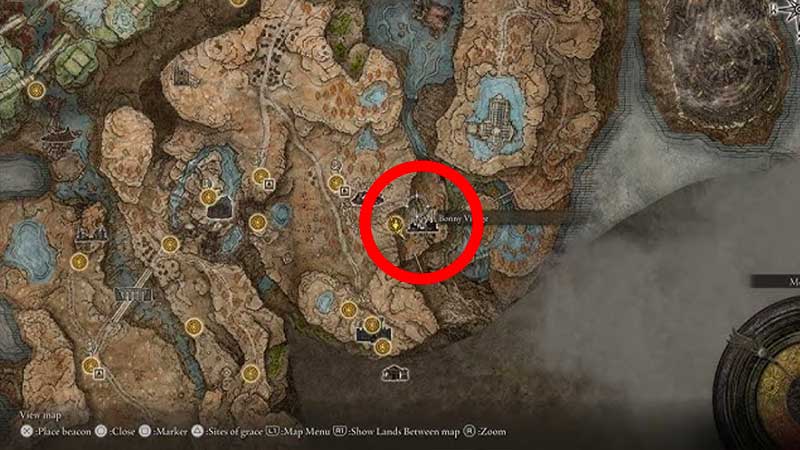 come trovare il villaggio di bonny elden ring