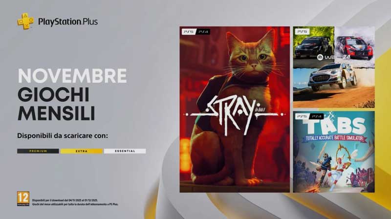 Playstation plus di novembre essential