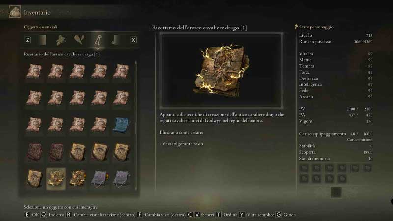 ricettario dell'antico cavaliere drago 1 come trovarlo guida completa elden ring