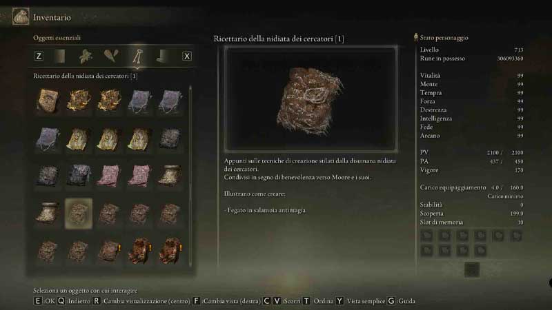 ricettario nidiata dei cacciatori wiki elden ring italia top games