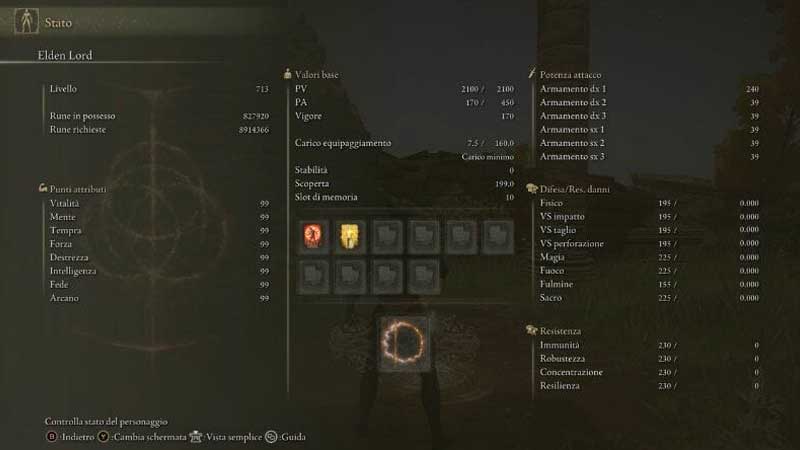 guida completa di elden ring tutte le statistiche