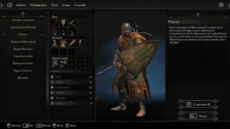 il patriota classe di gioco