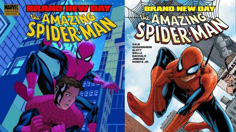 I due fumetti di Spider-man brand new day