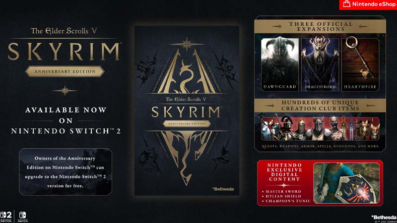skyrim su switch 2 tutte le versioni