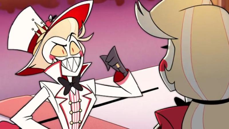 La rappresentazione di Lucifero davanti a sua figlia in Hazbin Hotel