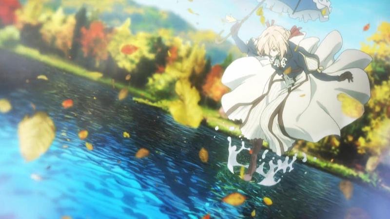 Violet Evergarden prova ad attraversare il lago