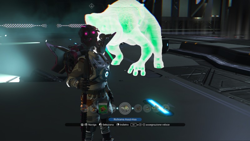 guida al menù rapido no man's sky creature