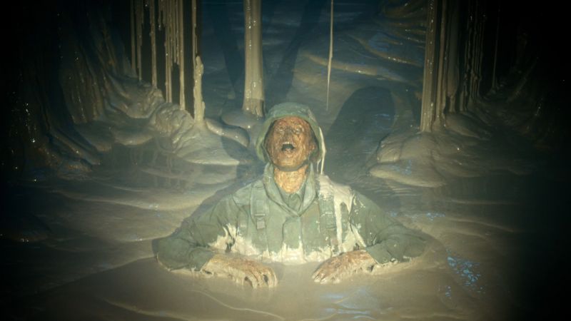 sottosopra soldati fusi con il pavimento in stranger things