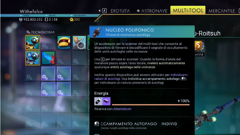 no man's sky staffa grado s slot sovraccarico