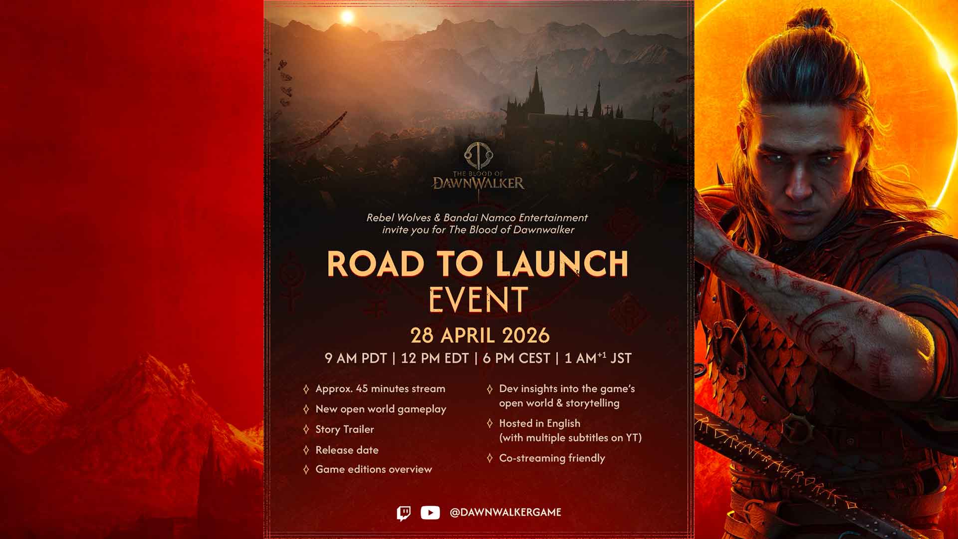 the blood of dawnwalker tutti gli orari dell'evento e dove guardarlo