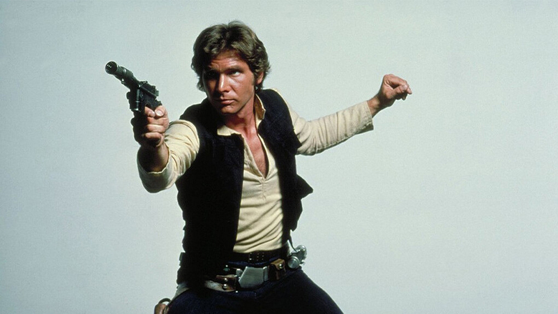 Harrison Ford nei panni di Han solo
