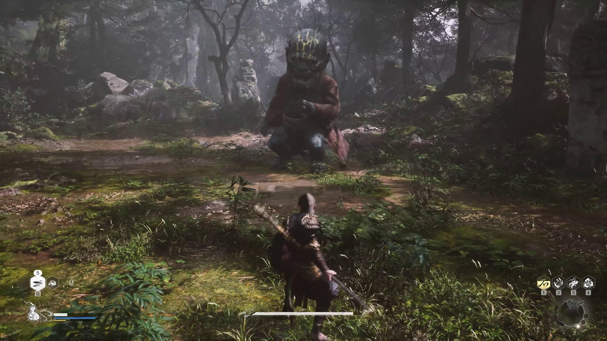 Il Predestinato affronta un enorme avversario nella foresta di Black Myth Wukong