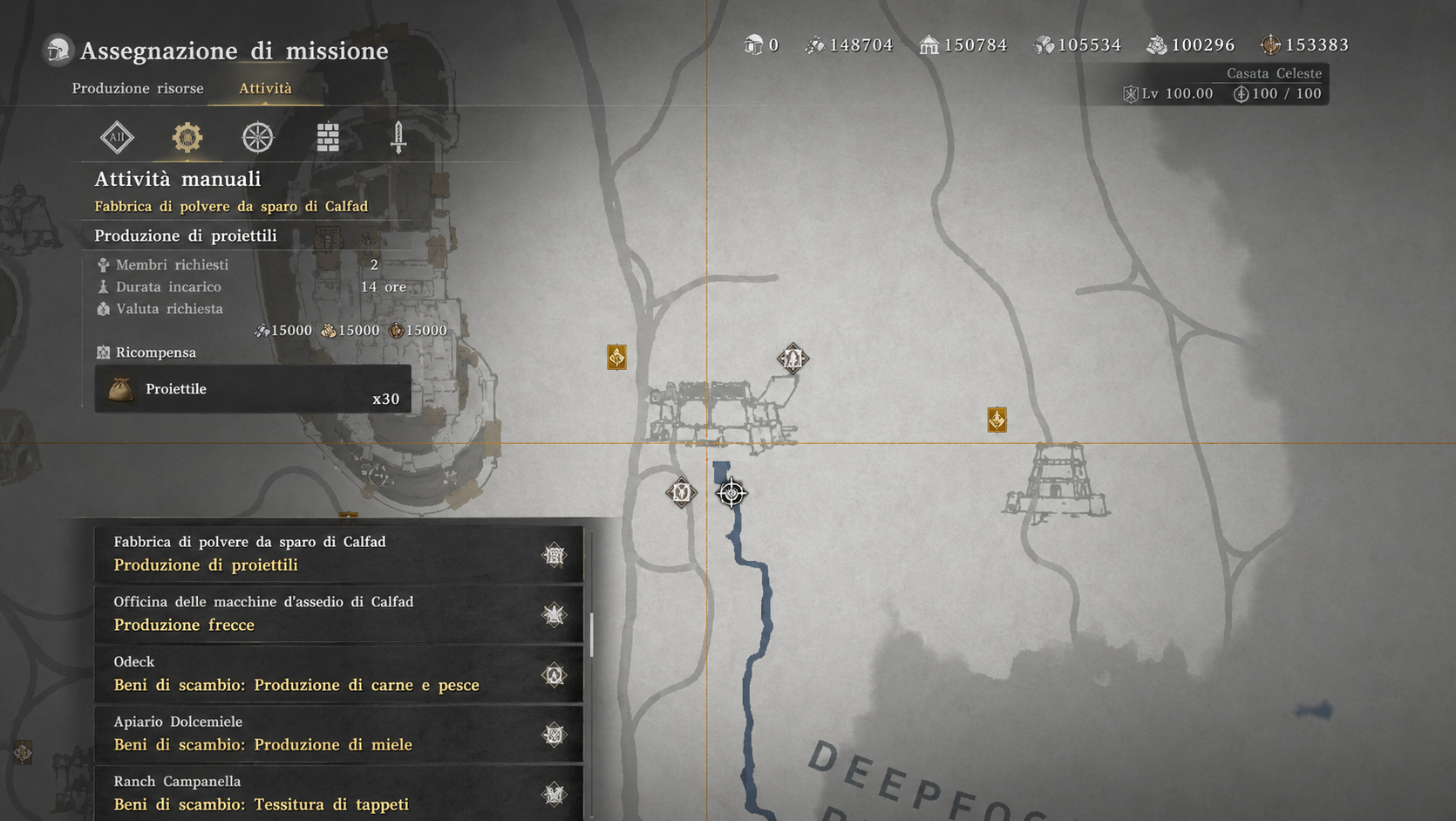 Gestione dell'accampamento e delle risorse in Crimson Desert