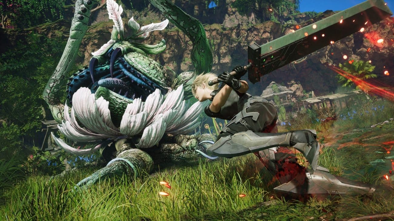 Cloud in combattimento nel gameplay di Final Fantasy VII Revelation