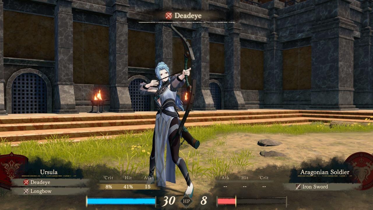 Fire Emblem Fortune’s Weave mostra Ursula in combattimento