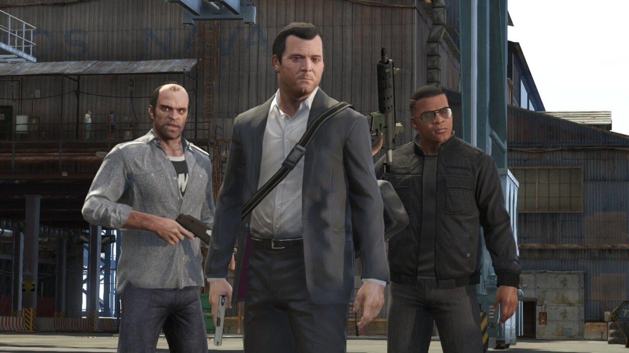 Michael, Franklin e Trevor insieme in Grand Theft Auto V