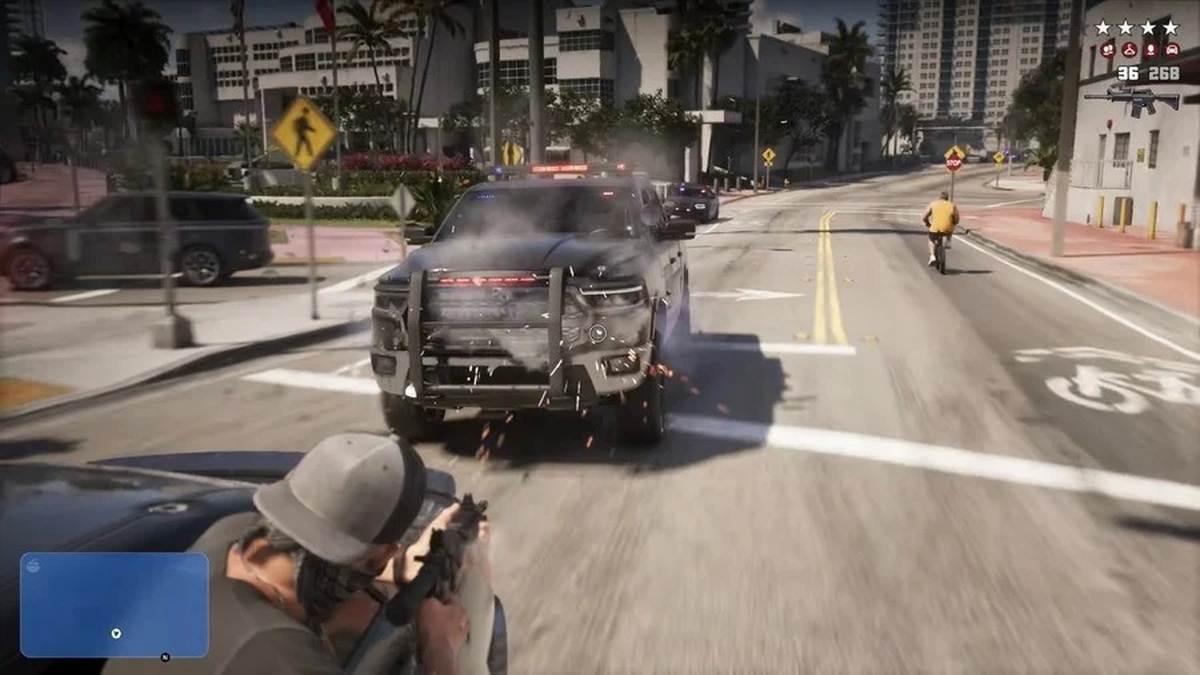 Inseguimento con la polizia nell’Extended Look di GTA VI nelle notizie di Top Games