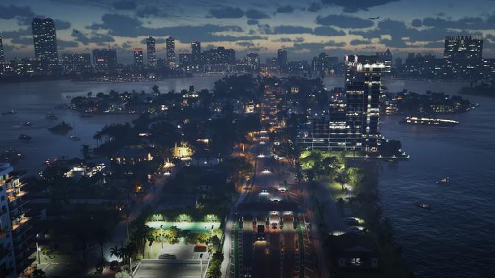 Vice City vista di notte in GTA VI. Nelle notizie di Top Games