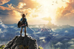Link osserva Hyrule in The Legend of Zelda Breath of the Wild, la classifica dei migliori videogiochi Top Games