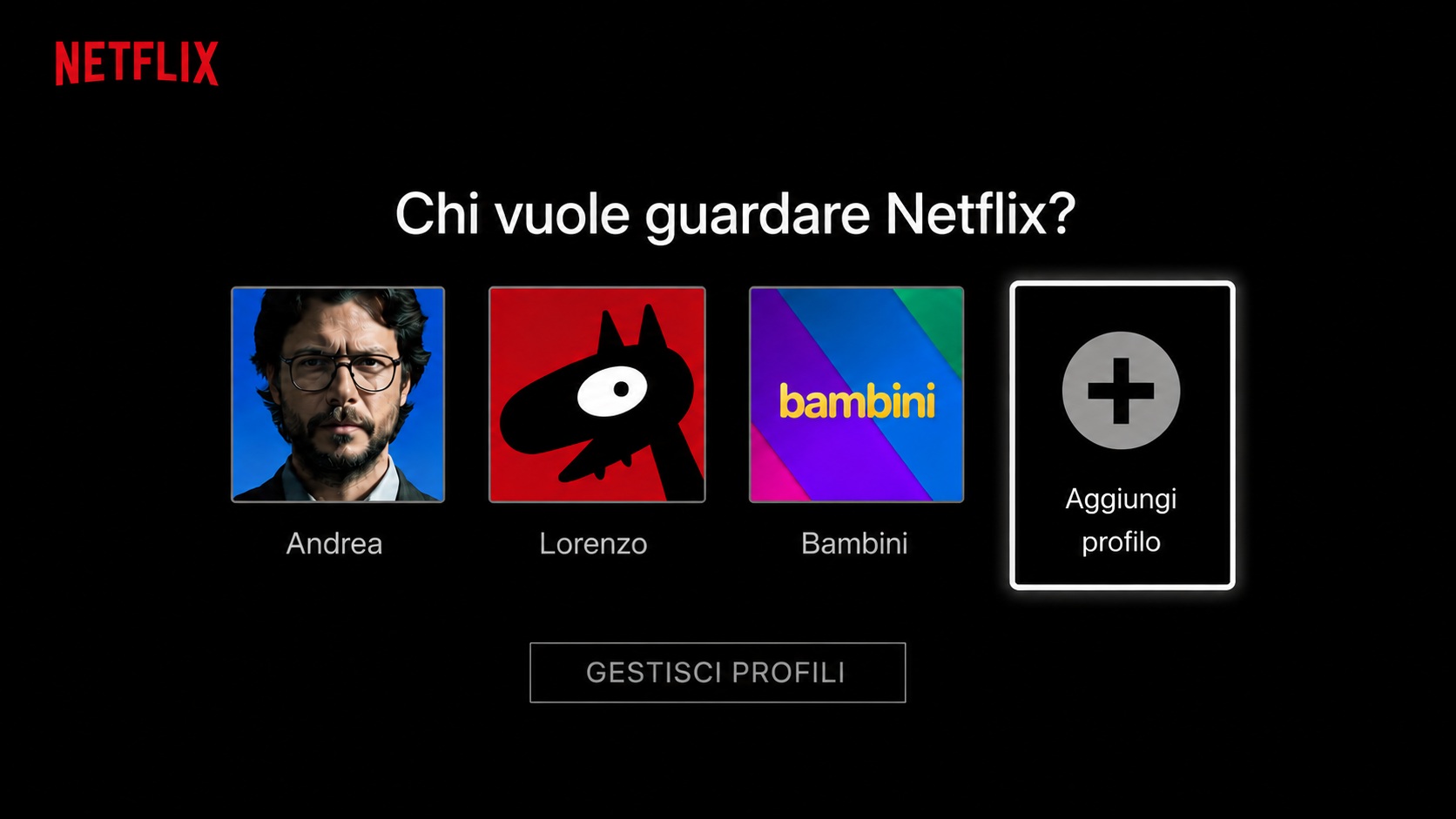 Profili Netflix separati per personalizzare il catalogo