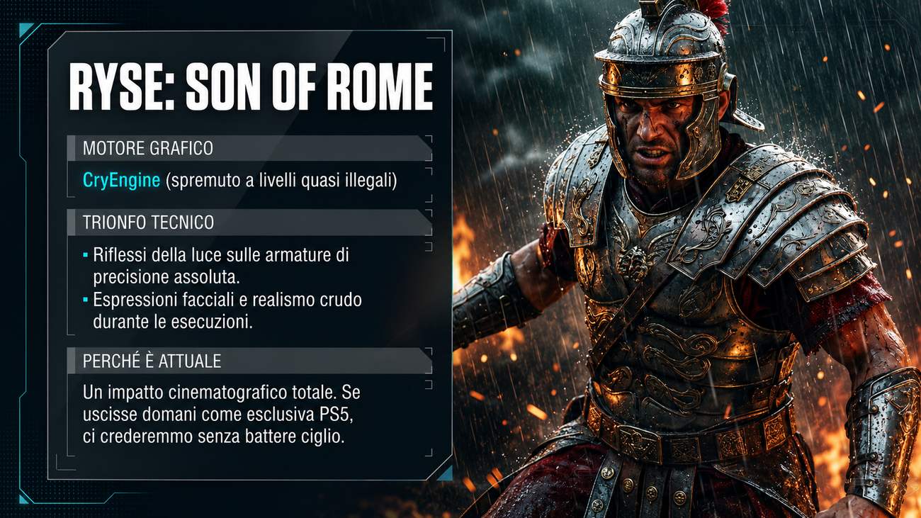 Ryse Son of Rome e la resa grafica del CryEngine tra armature e illuminazione 