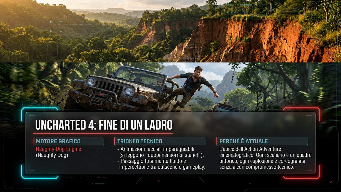 Uncharted 4 A Thief's End, nella classifica dei videogiochi vecchi con grafica ancora devastante di Top Games