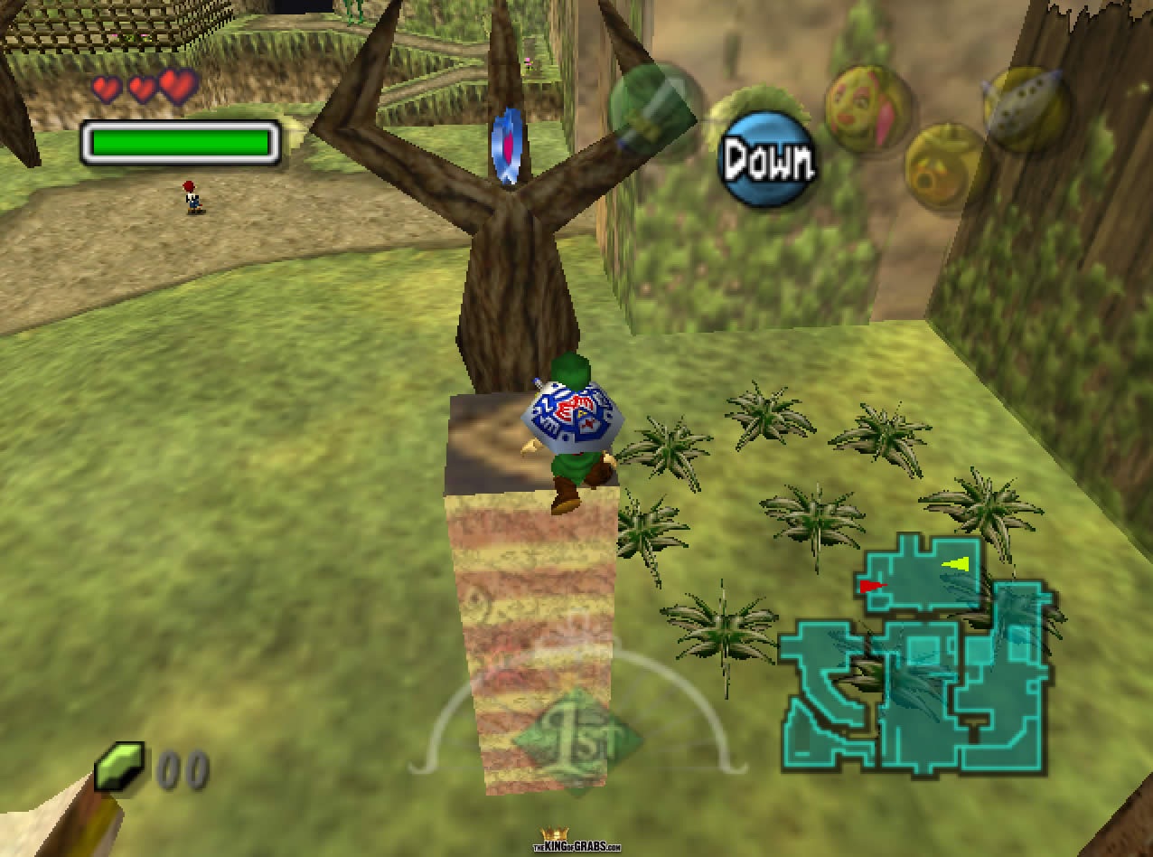 Link esplora Termina in The Legend of Zelda Majora's Mask su Nintendo 64.