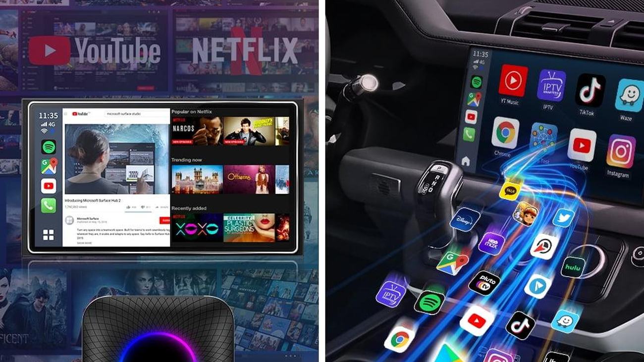 YouTube, Netflix e Google Play sul sistema infotainment dell’auto tramite CarlinKit