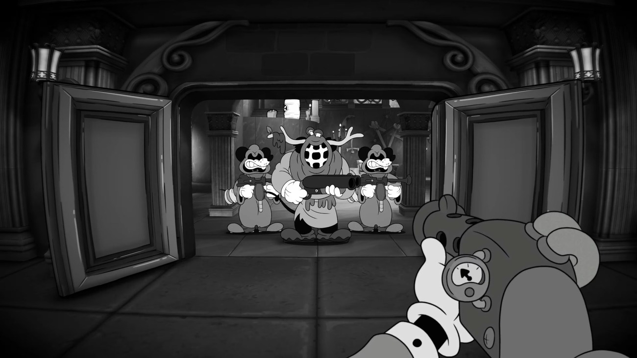 Mouse P.I. For Hire combina sparatorie in prima persona e stile cartoon in bianco e nero