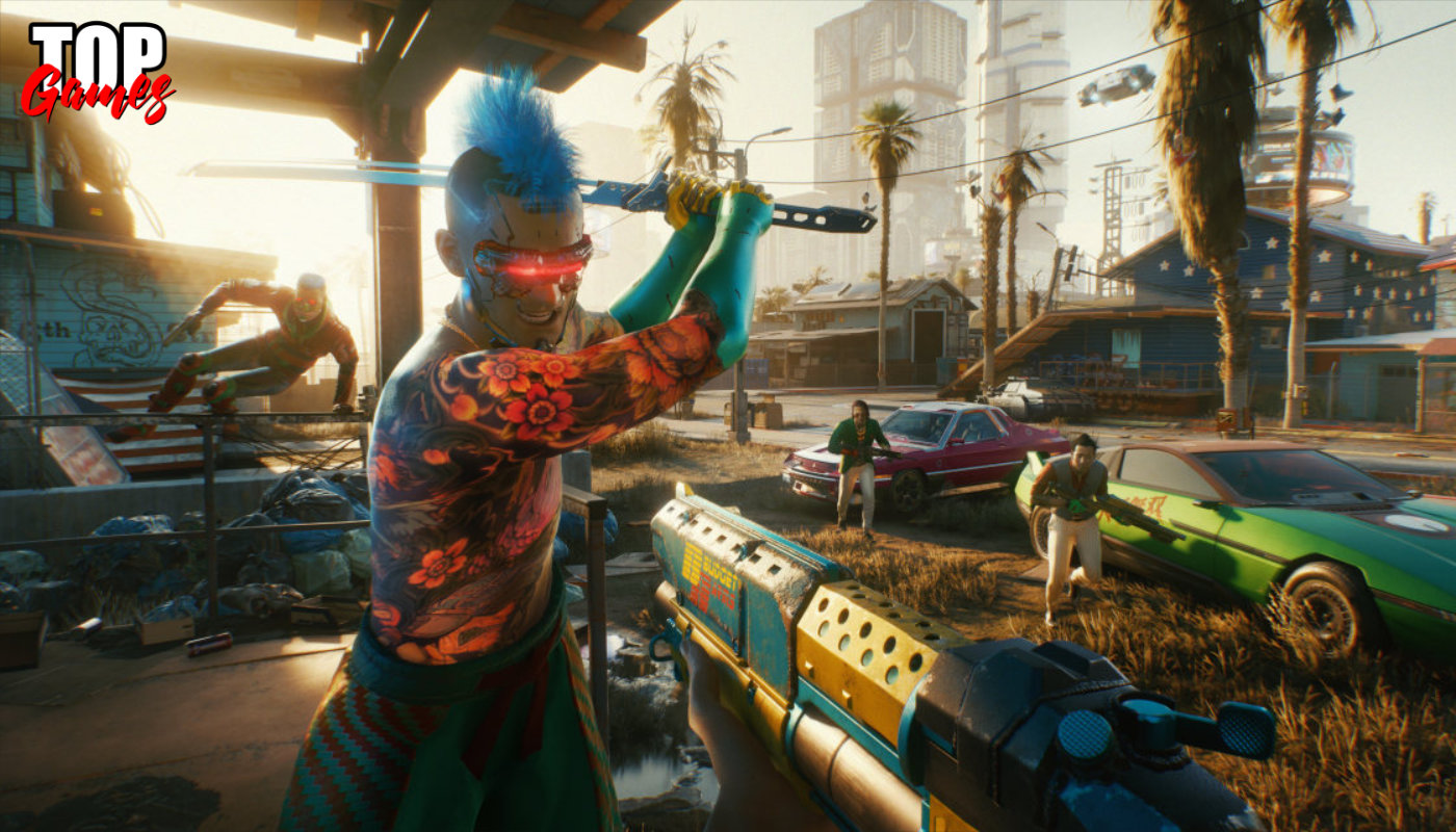 Uno scontro in Cyberpunk 2077 tra armi e impianti cibernetici