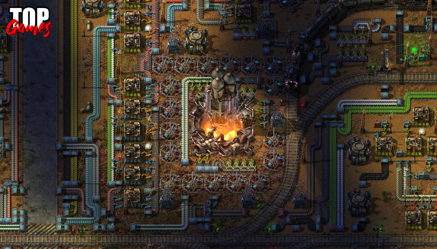 Factorio collegamenti e strutture della fabbrica