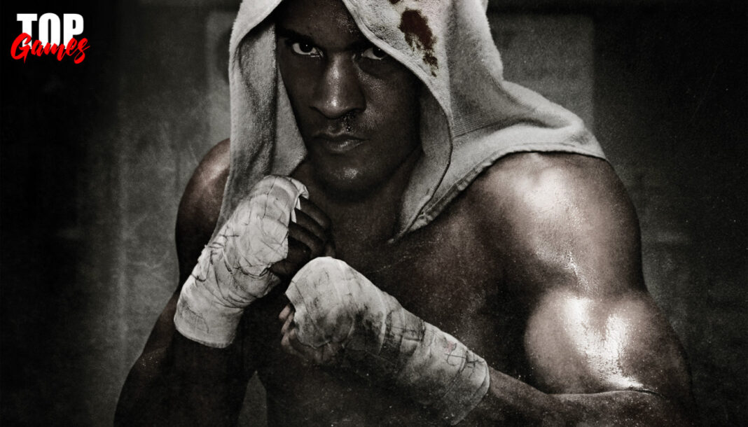 Fight Night ritorno della serie EA Sports Fight Night con Andre Bishop nella key art storica di Champion