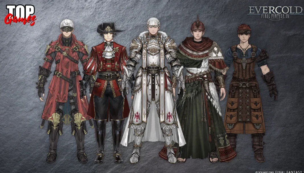 Final Fantasy XIV Evercold arriva a febbraio e libera Zephyr Final Fantasy XIV Evercold cinque personaggi con equipaggiamenti differenti