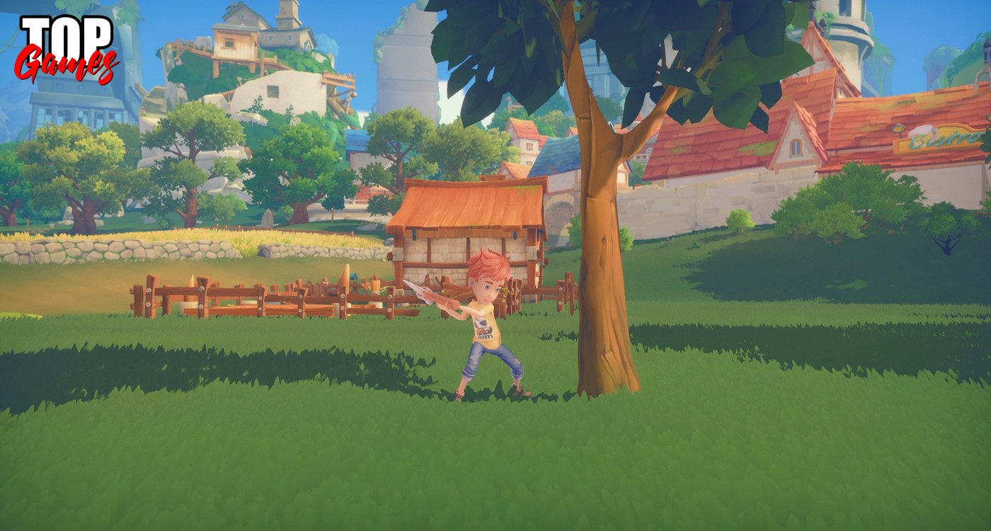 Paesaggio e attività nella città di My Time at Portia