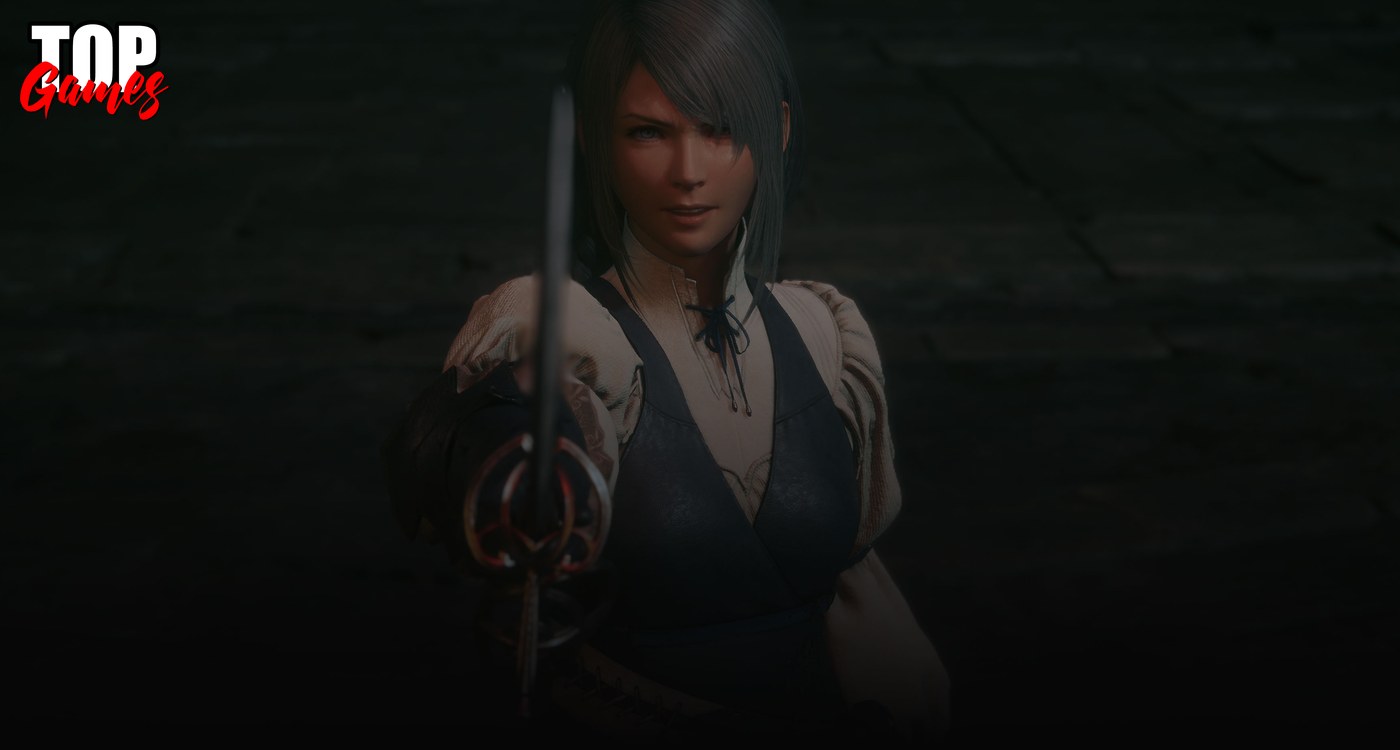 Jill Warrick adulta impugna la spada in Final Fantasy XVI