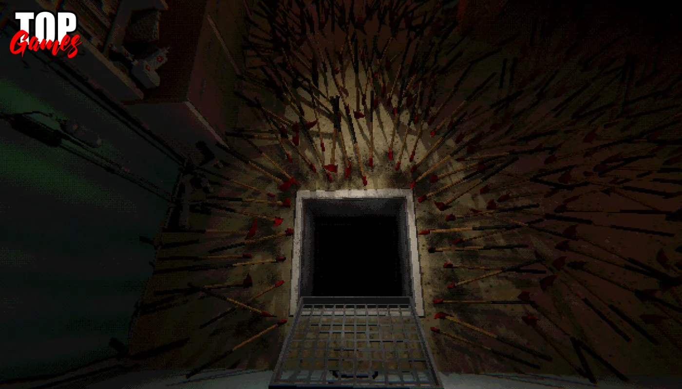 Un passaggio buio a bordo della Tulpar nel videogioco Mouthwashing
