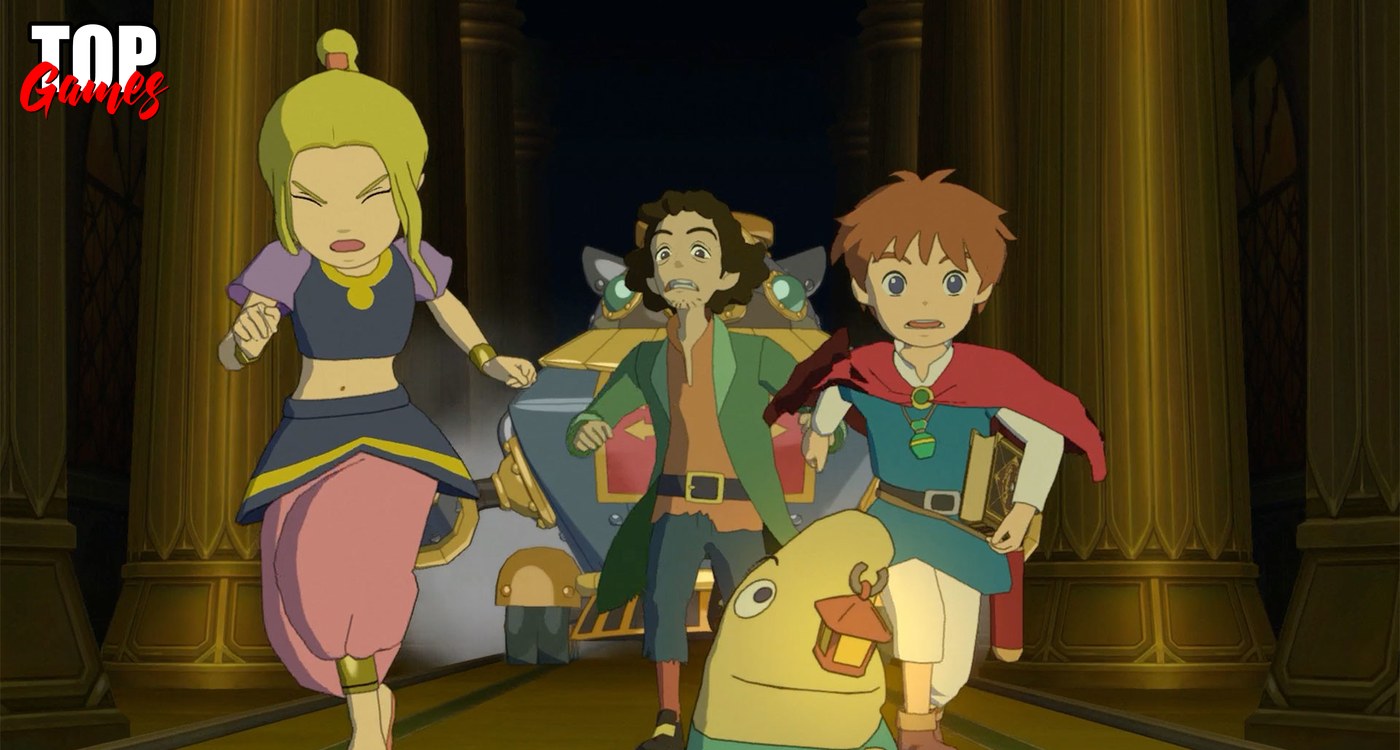 Una scena del mondo fantastico di Ni no Kuni Wrath of the White Witch Remastered