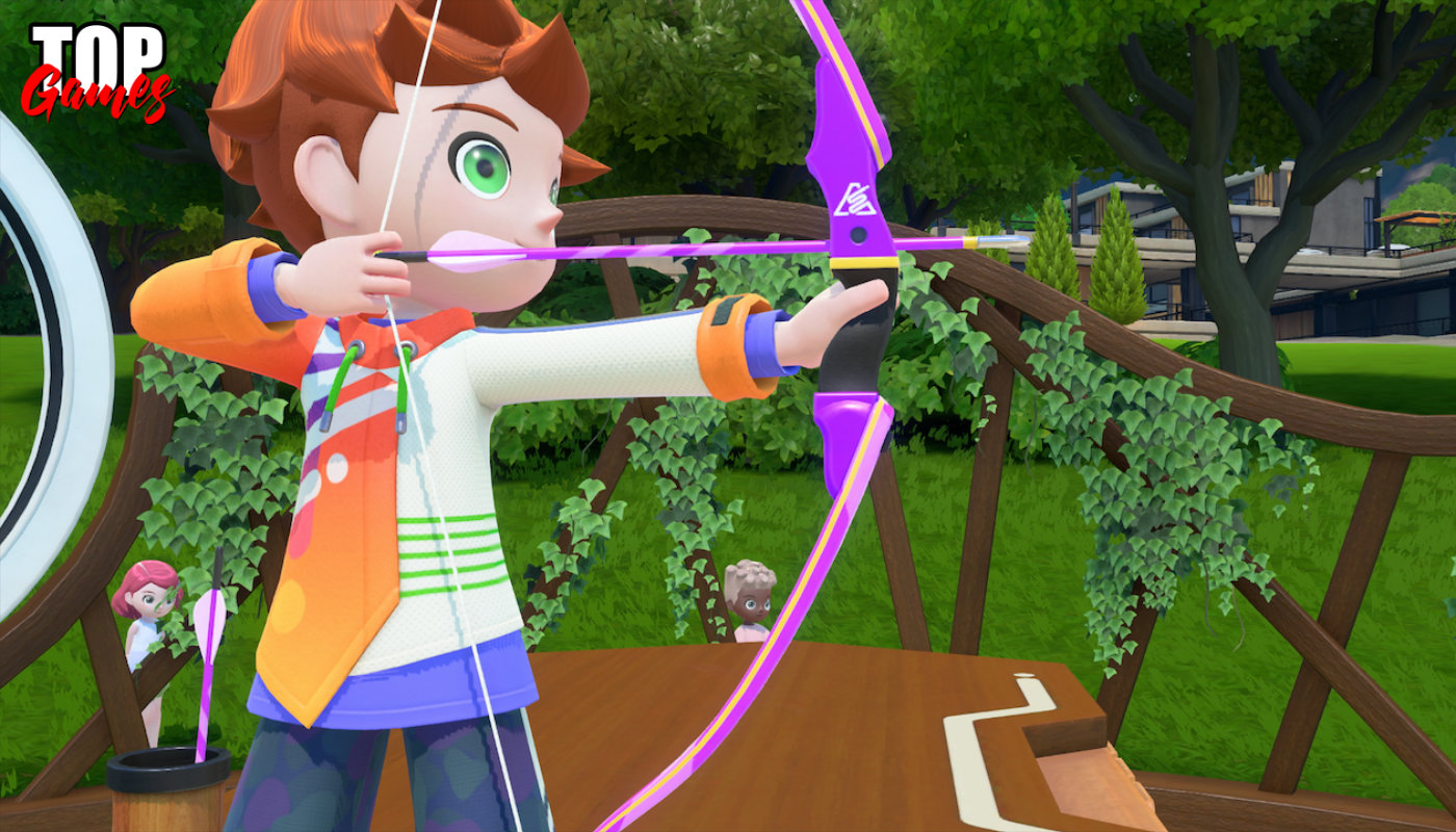 Il tiro con arco in Nintendo Switch Sports Resort