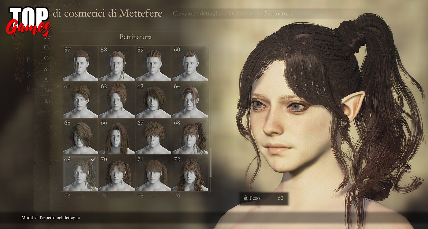 Menu con nuove pettinature per i personaggi di Dark Arisen