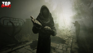 Una figura incappucciata nella città di Pathologic 3