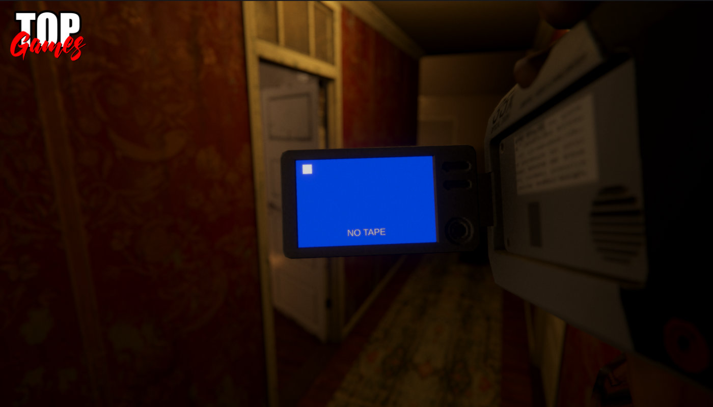 Videocamera con schermo blu in una scena di Playable Archive