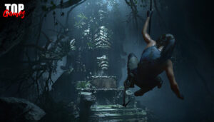 Lara esplora antiche rovine in Shadow of the Tomb Raider