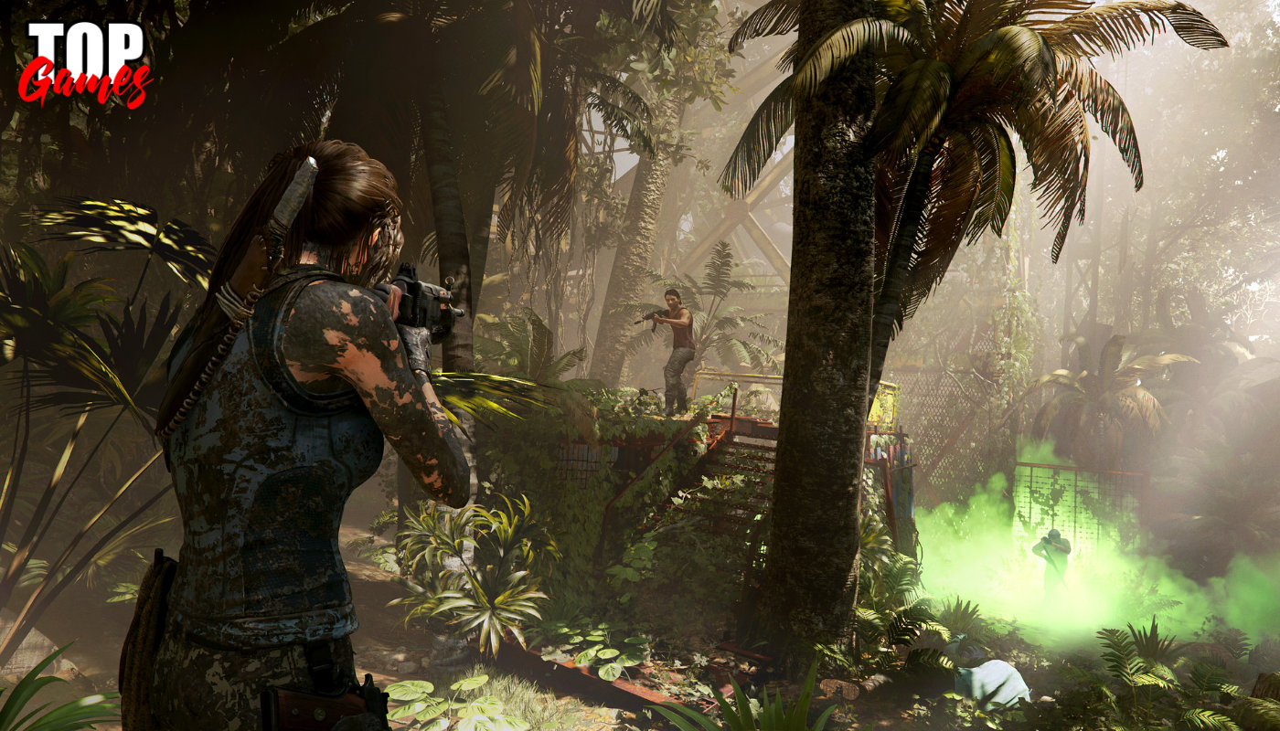 Lara combatte nella giungla di Shadow of the Tomb Raider