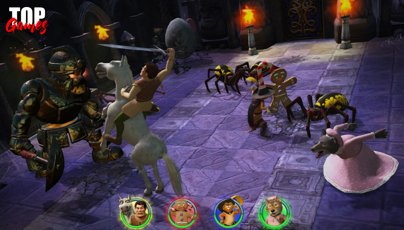 Shrek 2 Remastered con quattro eroi contro i ragni giganti