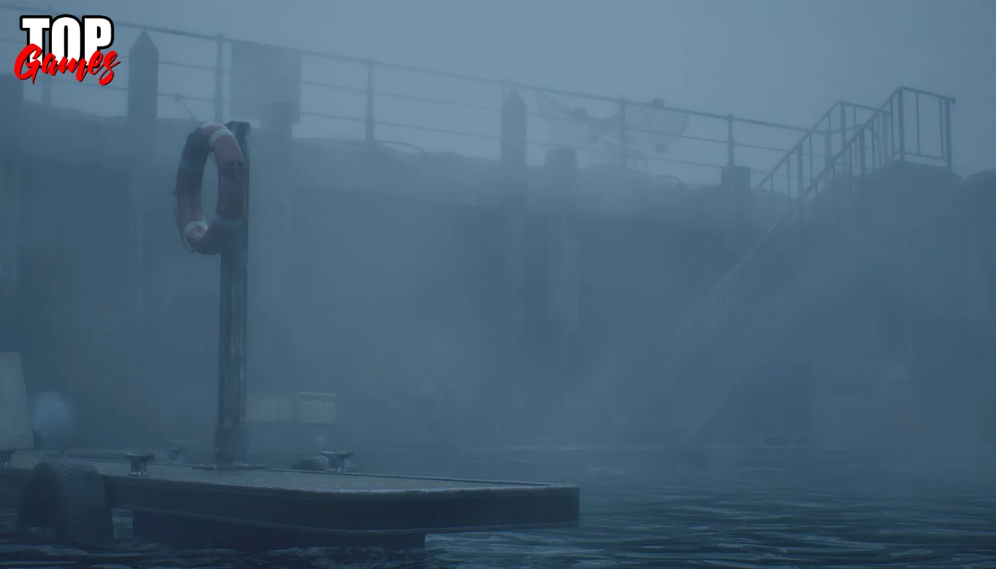 Il porto di St Amelia avvolto nella nebbia in Silent Hill Townfall