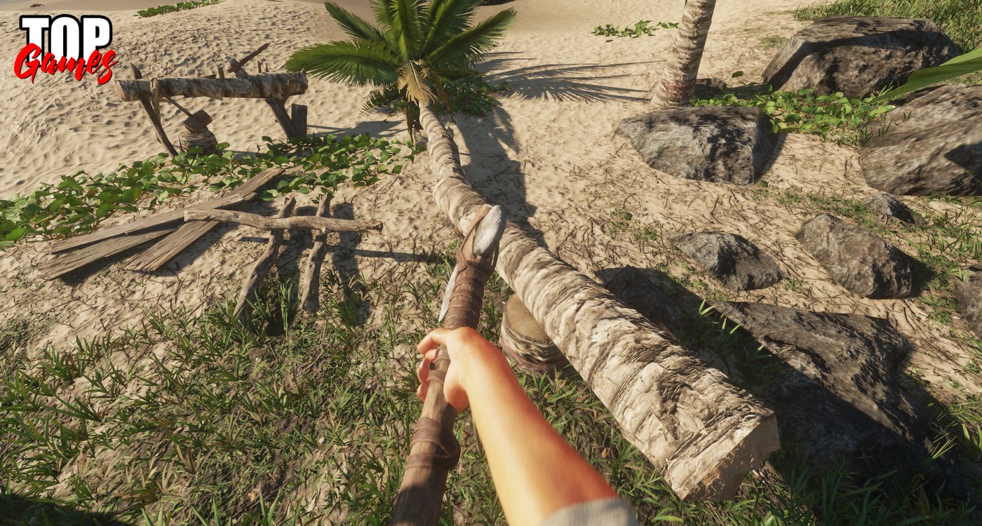 Paesaggio tropicale e mare nel survival Stranded Deep