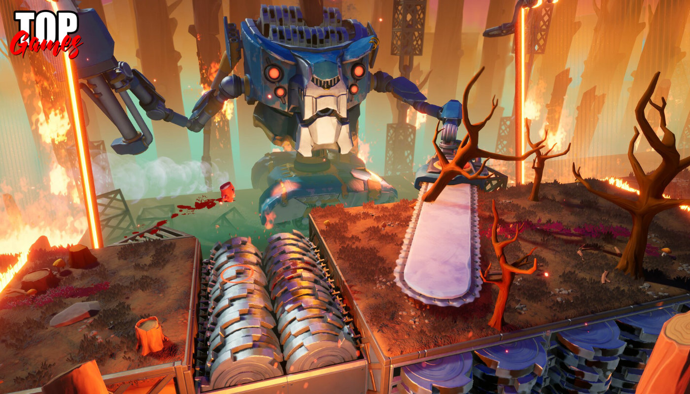 Un percorso tridimensionale pieno di ostacoli in Super Meat Boy 3D