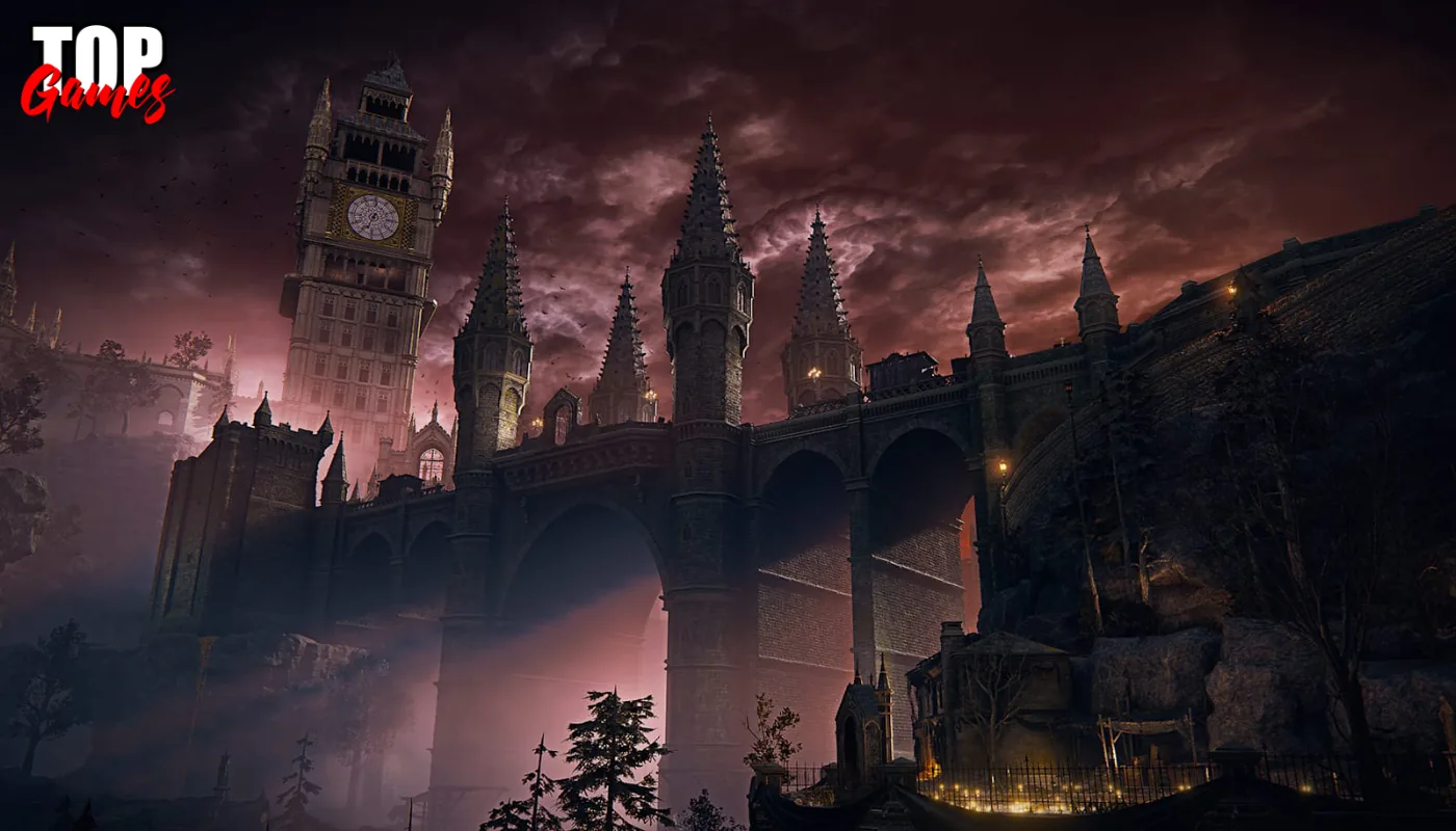 Ponte e torri gotiche nel mondo di The Duskbloods