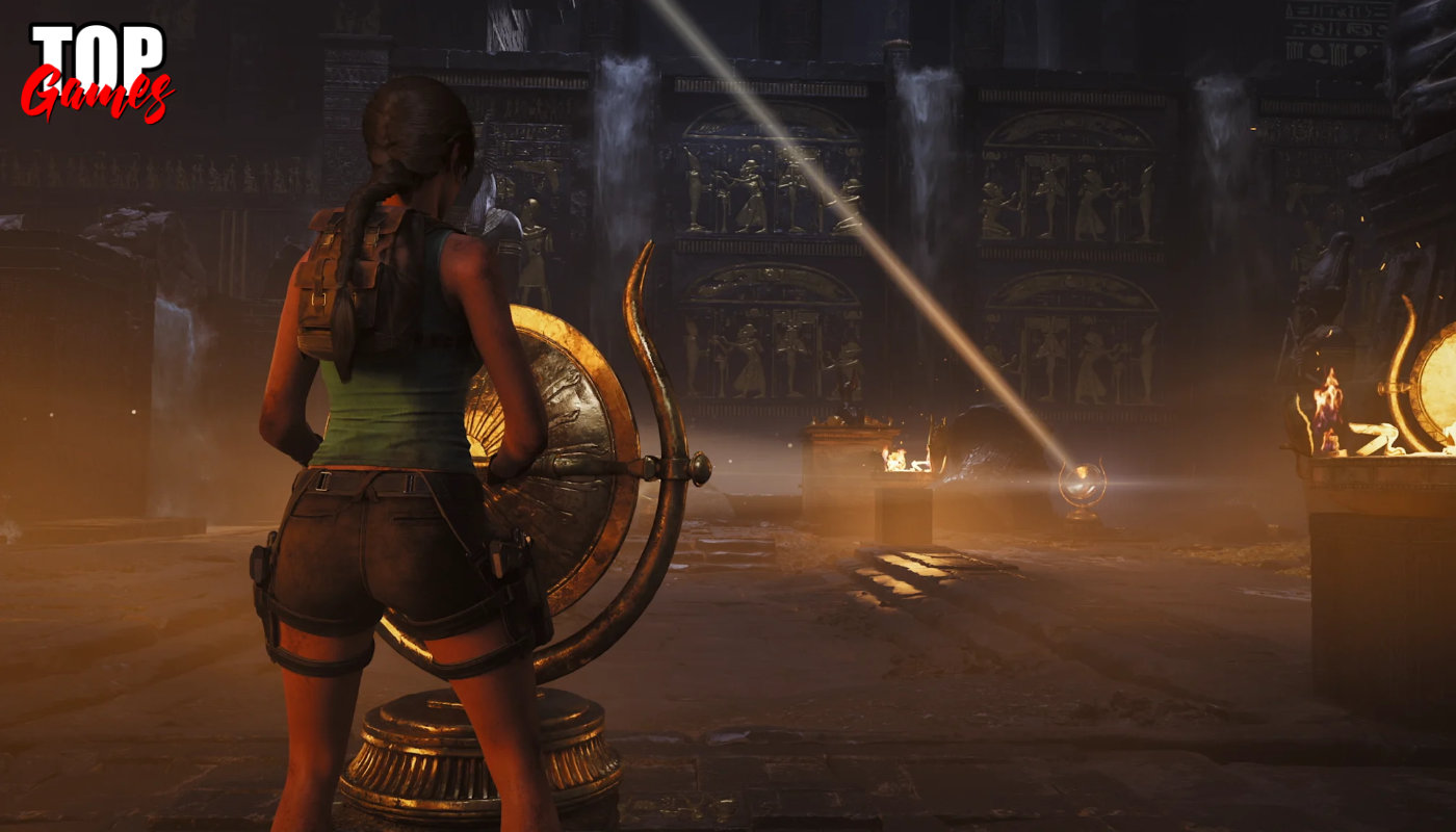 Lara Croft e un enigma nel tempio egizio di Tomb Raider Legacy of Atlantis