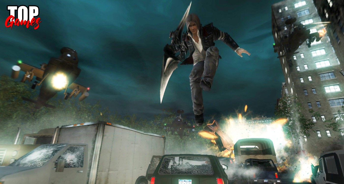 Alex Mercer salta sopra i veicoli in Prototype tra i videogiochi da rivalutare